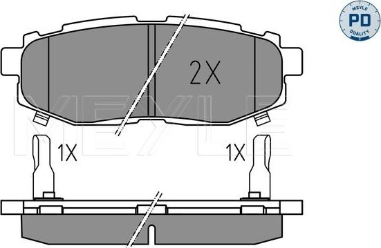 Meyle 025 248 5416/PD - Brake Pad Set, disc brake www.parts5.com