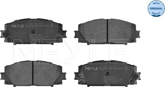 Meyle 025 243 4717 - Комплект спирачно феродо, дискови спирачки www.parts5.com