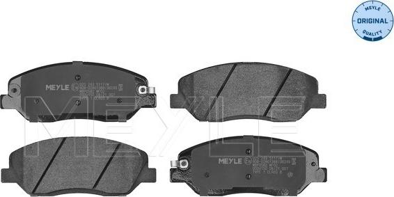 Meyle 025 243 5117/W - Set placute frana,frana disc www.parts5.com