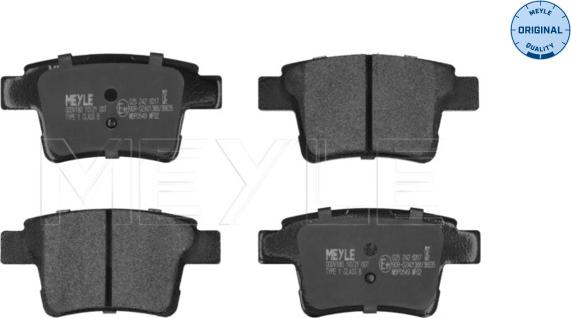 Meyle 025 242 6017 - Brake Pad Set, disc brake www.parts5.com