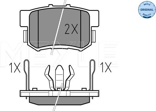 Meyle 025 242 3114/W - Komplet zavornih oblog, ploscne (kolutne) zavore www.parts5.com