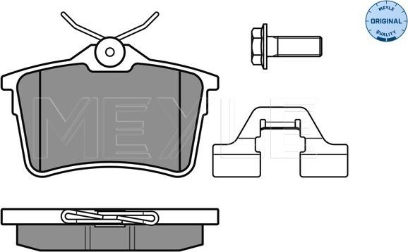 Meyle 025 247 6516/W - Fékbetétkészlet, tárcsafék www.parts5.com