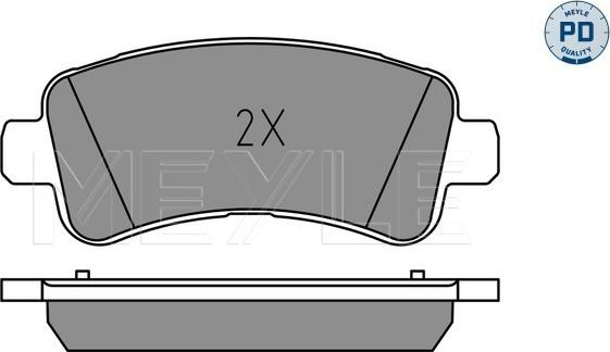 Meyle 025 259 8721/PD - Brake Pad Set, disc brake www.parts5.com