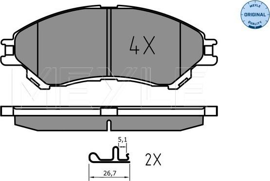 Meyle 025 259 7916 - Brake Pad Set, disc brake www.parts5.com