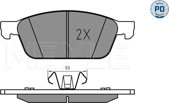 Meyle 025 255 5518/PD - Brake Pad Set, disc brake www.parts5.com