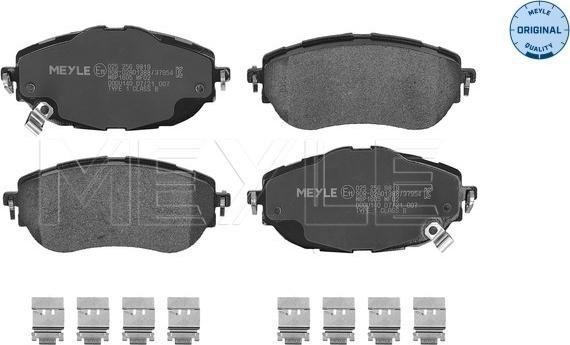 Meyle 025 256 9819 - Brake Pad Set, disc brake www.parts5.com