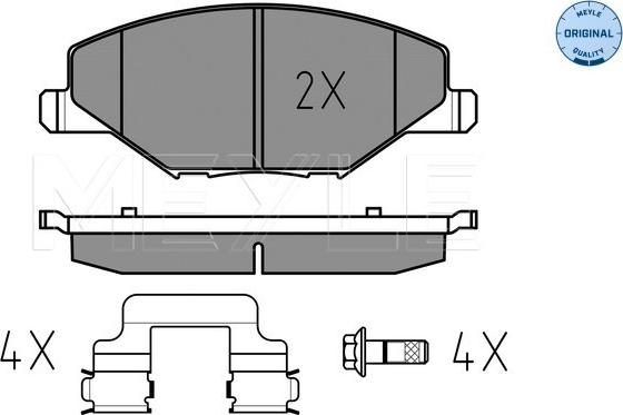 Meyle 025 256 8118 - Set placute frana,frana disc www.parts5.com