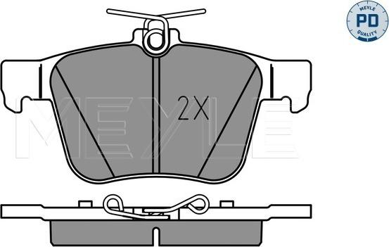 Meyle 025 250 0916/PD - Kit de plaquettes de frein, frein à disque www.parts5.com