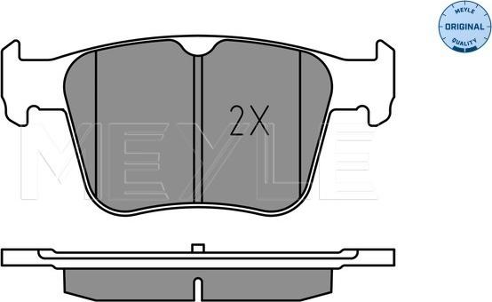 Meyle 025 250 0916 - Kit de plaquettes de frein, frein à disque www.parts5.com