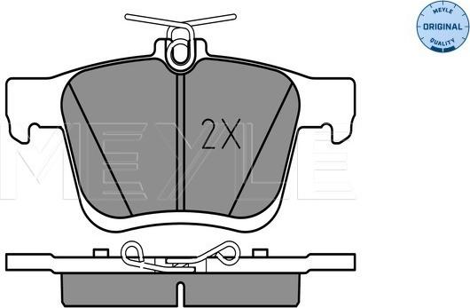 Meyle 025 250 0816 - Kit de plaquettes de frein, frein à disque www.parts5.com