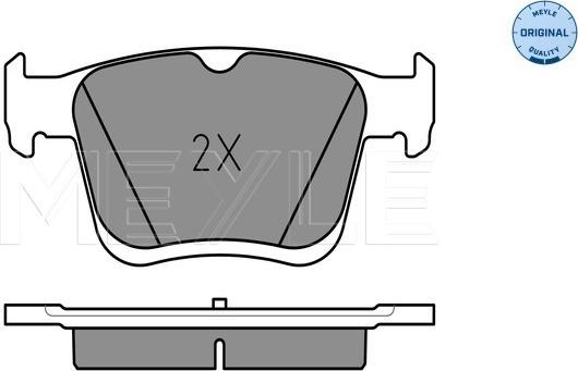 Meyle 025 250 0816 - Kit de plaquettes de frein, frein à disque www.parts5.com