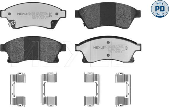 Meyle 025 250 3118/PD - Sada brzdových platničiek kotúčovej brzdy www.parts5.com