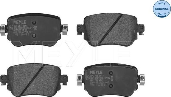 Meyle 025 251 0917 - Brake Pad Set, disc brake www.parts5.com