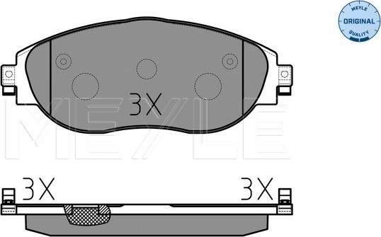 Meyle 025 251 1720/W - Σετ τακάκια, δισκόφρενα www.parts5.com