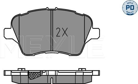 Meyle 025 251 3417/PD - Fékbetétkészlet, tárcsafék www.parts5.com