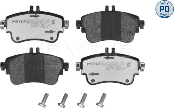 Meyle 025 253 2619/PD - Fékbetétkészlet, tárcsafék www.parts5.com