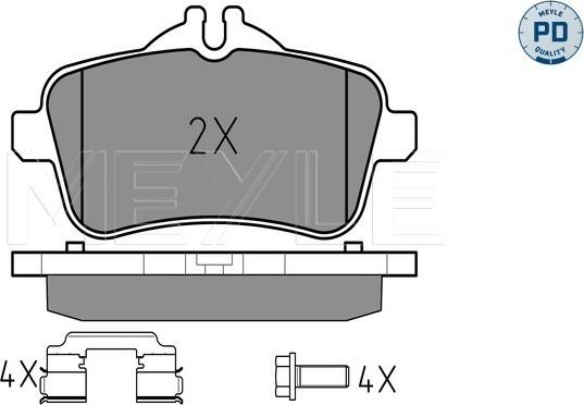 Meyle 025 252 1518/PD - Тормозные колодки, дисковые, комплект www.parts5.com