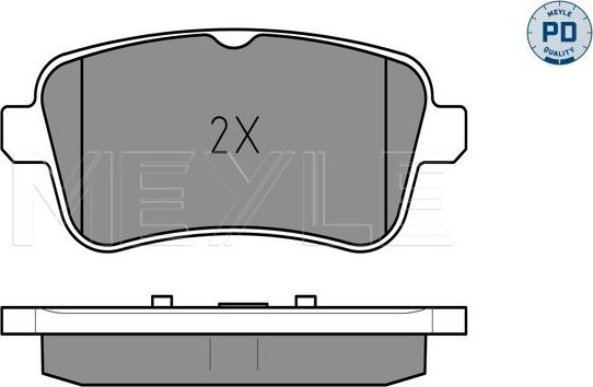 Meyle 025 252 1518/PD - Тормозные колодки, дисковые, комплект www.parts5.com