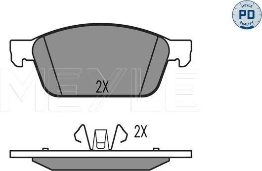 Meyle 025 257 3618/PD - Brake Pad Set, disc brake www.parts5.com