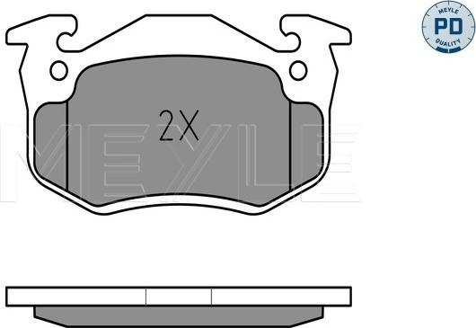 Meyle 025 209 7311/PD - Тормозные колодки, дисковые, комплект www.parts5.com