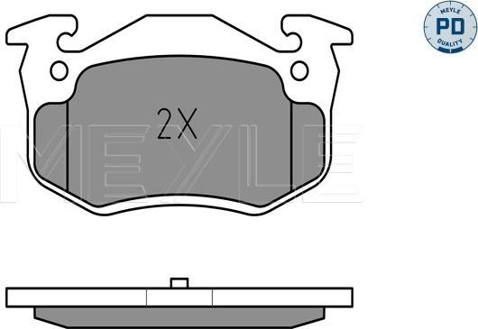 Meyle 025 209 7311/PD - Bremsbelagsatz, Scheibenbremse www.parts5.com