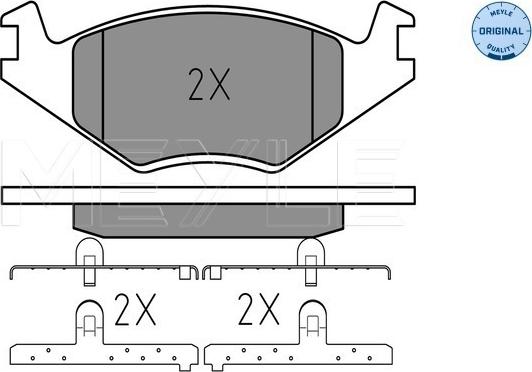 Meyle 025 208 8719 - Bremsbelagsatz, Scheibenbremse www.parts5.com