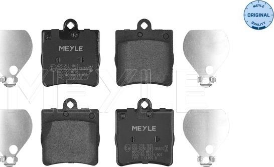 Meyle 025 219 1915 - Brake Pad Set, disc brake parts5.com