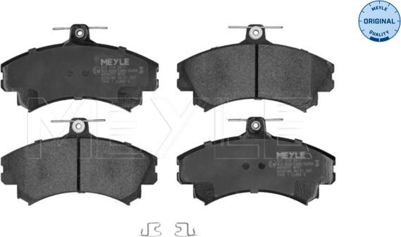 Meyle 025 219 2017 - Sada brzdových platničiek kotúčovej brzdy www.parts5.com