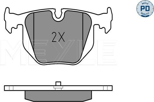 Meyle 025 214 8717/PD - Тормозные колодки, дисковые, комплект www.parts5.com