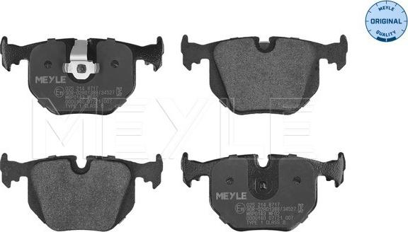 Meyle 025 214 8717 - Set placute frana,frana disc www.parts5.com