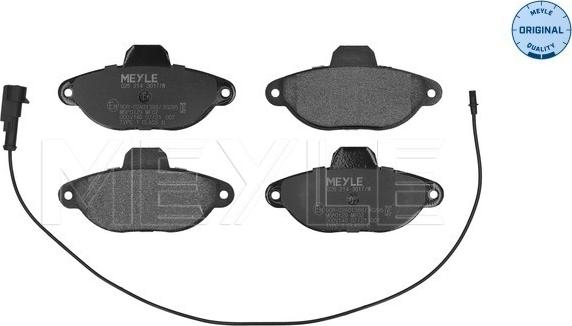 Meyle 025 214 3617/W - Set placute frana,frana disc www.parts5.com