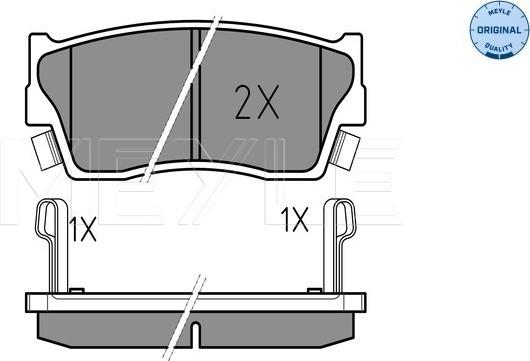 Meyle 025 215 0014/W - Komplet kočnih obloga, disk kočnica www.parts5.com