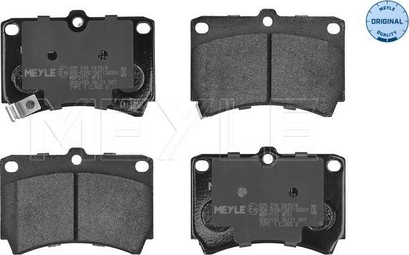 Meyle 025 216 5415/W - Brake Pad Set, disc brake www.parts5.com