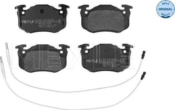 Meyle 025 210 9615/W - Комплект спирачно феродо, дискови спирачки www.parts5.com