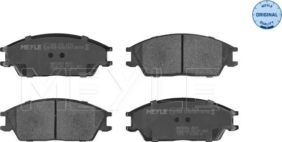 Meyle 025 210 1214 - Bremsbelagsatz, Scheibenbremse www.parts5.com