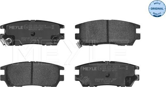 Meyle 025 218 4014/W - Brake Pad Set, disc brake parts5.com