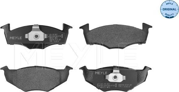 Meyle 025 218 6617 - Brake Pad Set, disc brake www.parts5.com