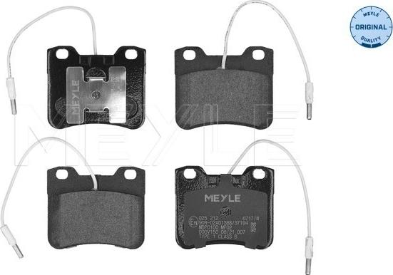 Meyle 025 212 6717/W - Set placute frana,frana disc www.parts5.com