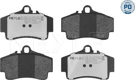 Meyle 025 217 9216/PD - Set placute frana,frana disc www.parts5.com