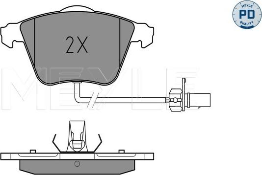 Meyle 025 239 5020/PD - Zestaw klocków hamulcowych, hamulce tarczowe www.parts5.com