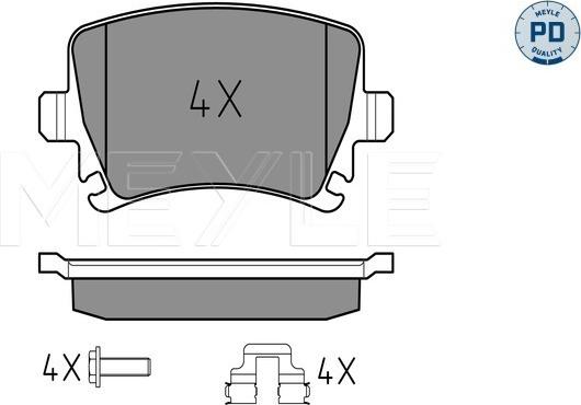 Meyle 025 239 1417/PD - Fékbetétkészlet, tárcsafék www.parts5.com