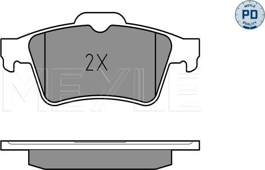 Meyle 025 234 8216/PD - Zestaw klocków hamulcowych, hamulce tarczowe www.parts5.com