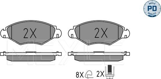 Meyle 025 235 9718/PD - Σετ τακάκια, δισκόφρενα www.parts5.com