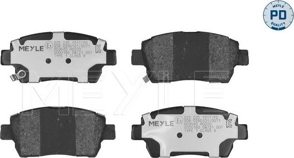 Meyle 025 235 1017/PD - Set placute frana,frana disc www.parts5.com