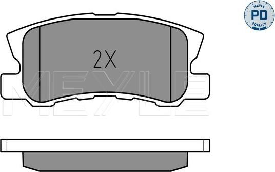 Meyle 025 235 8216/PD - Brake Pad Set, disc brake www.parts5.com