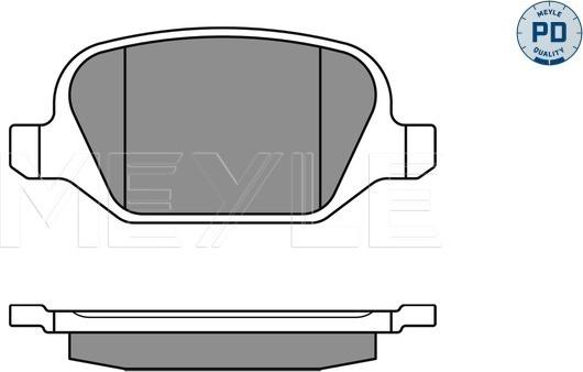 Meyle 025 236 0113/PD - Sada brzdových destiček, kotoučová brzda www.parts5.com