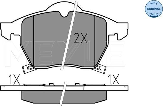 Meyle 025 231 1619/W - Brake Pad Set, disc brake www.parts5.com