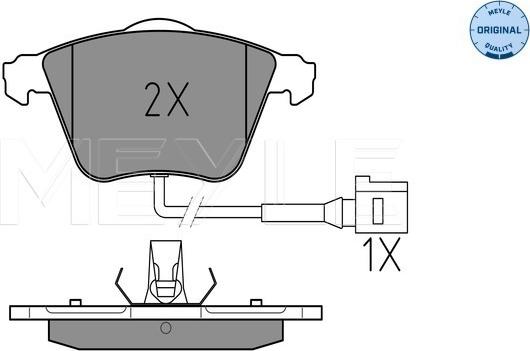 Meyle 025 238 0120/W - Тормозные колодки, дисковые, комплект www.parts5.com