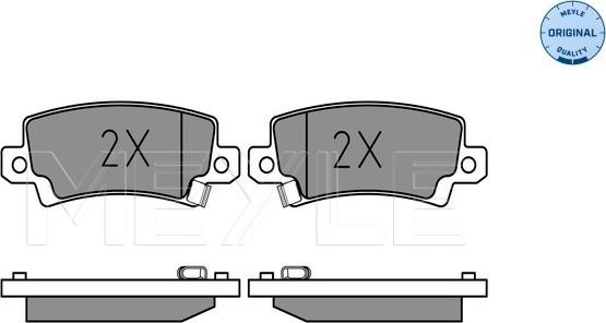 Meyle 025 238 1616/W - Тормозные колодки, дисковые, комплект www.parts5.com