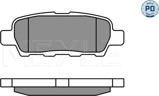 Meyle 025 238 7114/PD - Brake Pad Set, disc brake www.parts5.com